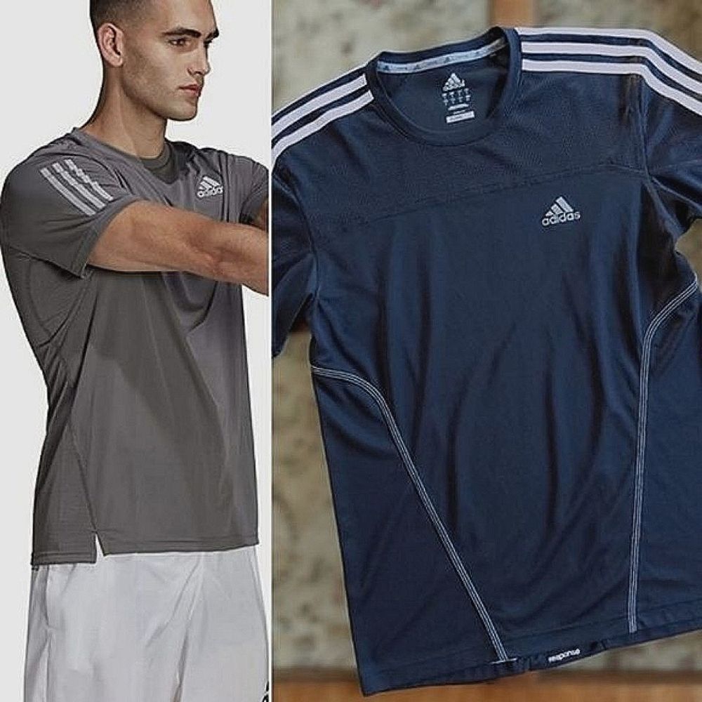 adidas black Response Short Sleeve Tee
